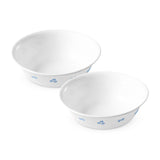 CORELLE SECRET GARDEN 296 ML Vegetable Bowl| Pack of 2| For Serving Curry/Gravy/Dessert | Vitrelle Triple Layer Glass| Lightweight |1-year warranty on chips, breaks & scratches