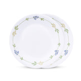 CORELLE SECRET GARDEN 17CM Small Rounded Plate for Snacking & Dining | Pack of 2| Vitrelle Triple Layer Glass| Lightweight |1-year warranty on chips, breaks & scratches