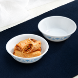 CORELLE SKYLINE BAY GARDEN 296 ML Vegetable Bowl for Serving Curry/Gravy/Dessert | Pack of 2|  Vitrelle Triple Layer Glass| Lightweight |1-year warranty on chips, breaks & scratches