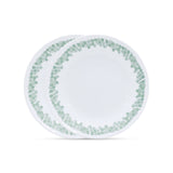 CORELLE SPRING BLOSSOM MINT 17CM Small Rounded Plate for Snacking & Dining | Pack of 2| Vitrelle Triple Layer Glass| Lightweight |1-year warranty on chips, breaks & scratches