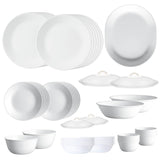 Corelle Livingware Winter Frost White 57 Pcs Family Dinner Set