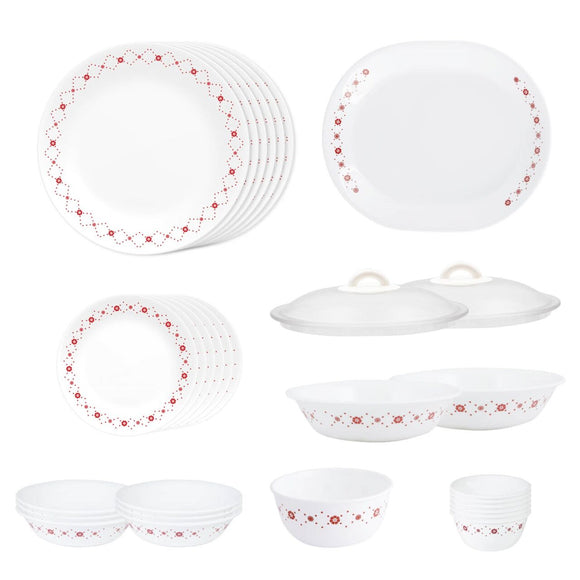 Corelle Livingware Round Crown 30 Pcs Dinner Set