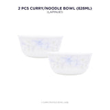 Corelle Lapinue1 828ml Curry / Noodle Bowl Pack Of 2 | For Family of 2 | Lightweight & Durable | Microwave & Dishwasher Safe