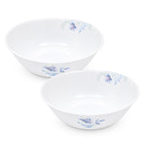CORELLE BLUE FLORAL 950 ML Mixing & Serving Multipurpose bowl| Pack of 2 | Ideal for Dal/Curry/Sambhar/Biryani/Chicken/Rice | Vitrelle Triple Layer Glass| Lightweight |1-year warranty on chips, breaks & scratches