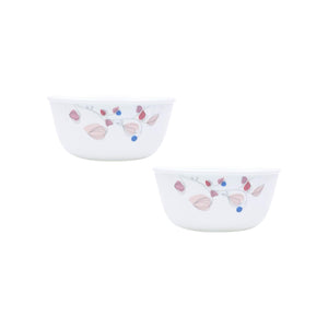 Corelle Pink Breeze1 828ml Curry / Noodle Bowl Pack Of 2 | Break & Chip Resistant | Lightweight & Durable | Microwave & Dishwasher Safe