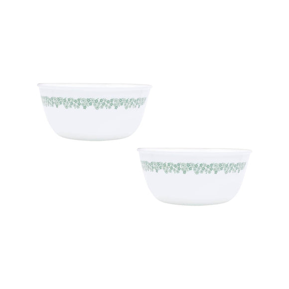 Corelle Spring Blossom Mint 828ml Curry / Noodle Bowl Pack Of 2 | Break & Chip Resistant | Lightweight & Durable | Microwave & Dishwasher Safe