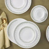 CORELLE 26 CM Dinner Plate | SPRING BLOSSOM MINT | Dinnerware & Serving Plate| Vitrelle Triple Layer Glass| Lightweight |1-year warranty on chips, breaks & scratches| Microwave & Dishwasher Safe| Stackable and Non-porous surface