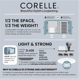 CORELLE 26 CM Dinner Plate | SPRING BLOSSOM MINT | Dinnerware & Serving Plate| Vitrelle Triple Layer Glass| Lightweight |1-year warranty on chips, breaks & scratches| Microwave & Dishwasher Safe| Stackable and Non-porous surface