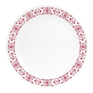 Corelle Livingware Red Trellis Dinner Plate