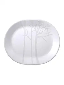 Corelle Frost Glass Oval Serving Platter Pack of 2, 31CM, Multicolor