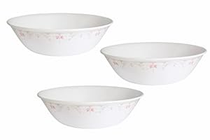 Corelle Asia Collection Gold Series Blooming Pink 950 ml Serving Bowl Pack of 3