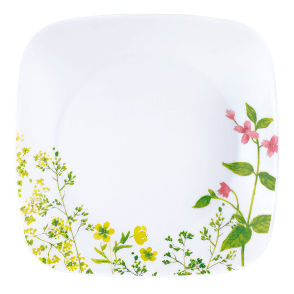 Corelle Asia Square Round Collection Provence Garden Square Round Luncheon Plate