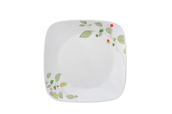Corelle Asia Square Round Collection Green Breeze Square Round Luncheon Plate