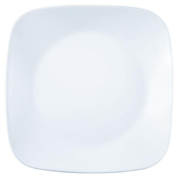 Corelle Square Round WFW Winter Frost White Medium Plate