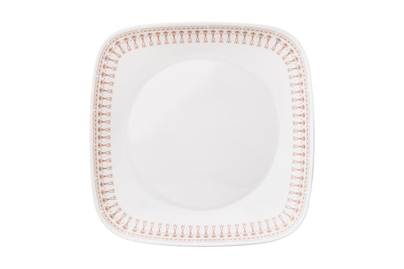 Corelle Square Round Gold Collection Golden Infinity Square Round Luncheon Plate