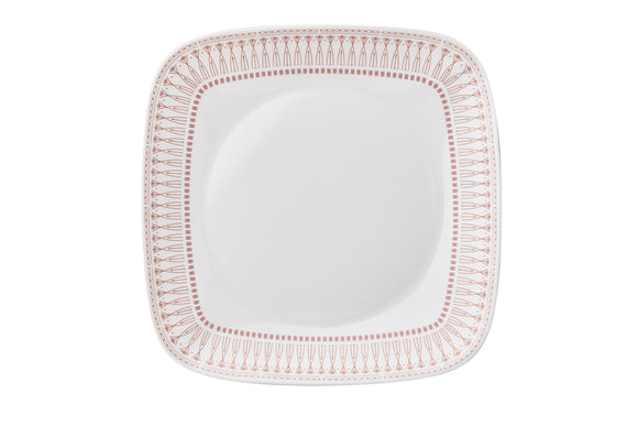 Corelle Square Round Gold Collection Golden Infinity Square Round Dinner Plate