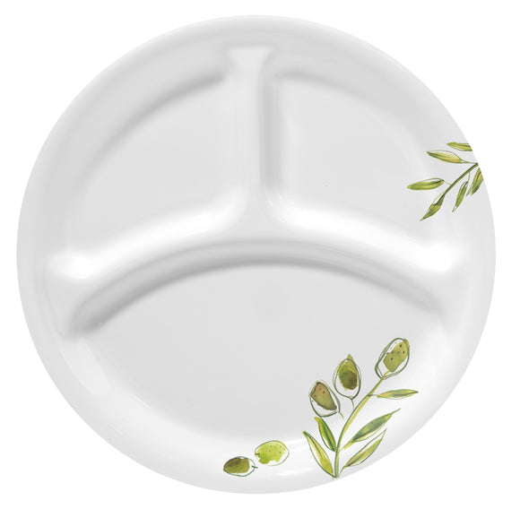 Corelle Livingware Plus Olive Garden 26cm Divided Dish Dinner Plate