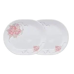 Corelle Asia Collection Gold Series Peony Bouquet 31 cm Oval Serving Platter Pack of 2