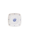 Corelle Square Round Gold Collection Blooming Blue 17 cm Square Round Small Plate  Pack Of 6