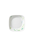 Corelle Asia Square Round Collection Dancing Leaves 17 cm Square Round Small Plate  Pack Of 6