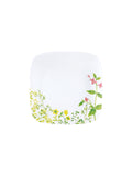 Corelle Asia Square Round Collection Provence Garden 22.9 cm Square Round Medium Plate Pack Of 6