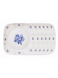 Corelle Square Round Gold Collection Blooming Blue 26.7 cm Square Round Dinner Plate  Pack Of 6