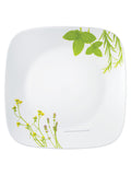 Corelle Asia Square Round Collection European Herbs 26.7 cm Square Round Dinner Plate  Pack Of 6