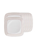 Corelle Square Round Gold Collection Golden Infinity 26.7 cm Square Round Dinner Plate  Pack Of 6