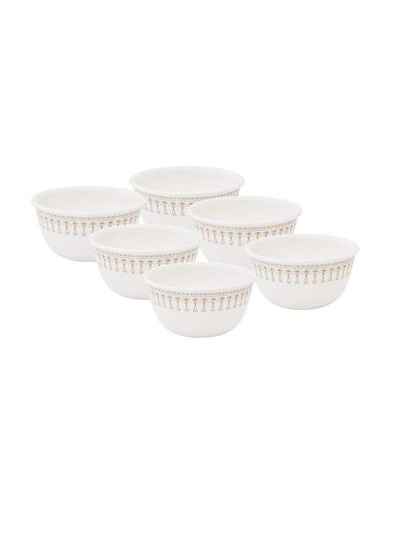 Corelle Asia Collection Gold Series Golden Infinity 177 ml Katori  Pack Of 6