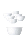 Corelle Asia Collection Gold Series Frost 6 177ml Katori & 1 828ml Curry Bowl (Pack of 7)