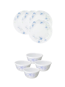 Corelle  Asia Collection Lapinue 4 26cm Dinner Plate & 4 177ml Katori (Pack of 8)