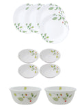 Corelle  Asia Collection Green Breeze Basic / Mini / Starter Set (Pack of 10) 4 26cm Dinner Plates, 4 296ml Dessert Bowls, 2 828ml Curry Bowls