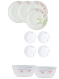 Corelle  Asia Collection Lilyville Basic / Mini / Starter Set (Pack of 10) 4 26cm Dinner Plates, 4 296ml Dessert Bowls, 2 828ml Curry Bowls