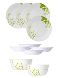 Corelle  Asia Collection European Herbs Basic / Mini / Starter Set (Pack of 10) 4 26cm Dinner Plates, 4 296ml Dessert Bowls, 2 828ml Curry Bowls