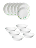 Corelle  Asia Collection Dancing Leaves Breakfast Set (Pack of 12)