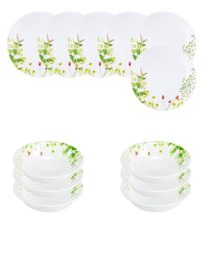 Corelle  Asia Collection Provence Garden Breakfast Set (Pack of 12) 6 26cm Dinner Plates, 6 296ml Dessert Bowl