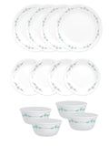 Corelle Livingware English Garden Utility Set (Pack of 12) 4 26cm Dinner Plate, 4 17cm Small Plate & 4 177 ml Katori
