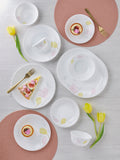 Corelle Livingware Plus Elegance Utility Set (Pack of 12) 4 26cm Dinner Plate, 4 17cm Small Plate & 4 177 ml Katori