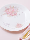 Corelle Asia Collection Gold Series Peony Bouquet 14 Pcs Dinner Set (Pack of 14) 6 26cm Dinner Plates, 6 17cm Small Plates, 2 828ml Curry Bowl