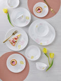 Corelle Livingware Plus Elegance 14 Pcs Dinner Set (Pack of 14) 6 26cm Dinner Plates, 6 17cm Small Plates, 2 828ml Curry Bowl