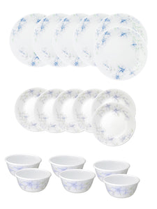 Corelle  Asia Collection Lapinue Utility Set (Pack of 12) 4 26cm Dinner Plate, 4 17cm Small Plate & 4 177 ml Katori