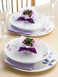 Corelle  Asia Collection Warm Pansies Utility Set (Pack of 12) 4 26cm Dinner Plate, 4 17cm Small Plate & 4 177 ml Katori