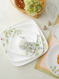 Corelle Asia Collection Square Round Green Breeze 21 Pcs Dinner Set (Pack of 21)