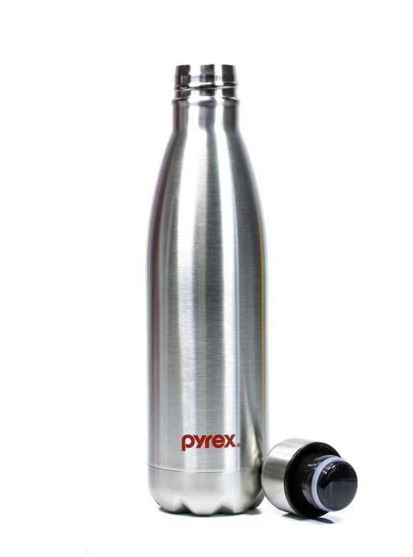 Pyrex Stainless Steel Insulated 24 Hours Hot or Cold Bottle Flask, 750 ml, Silver