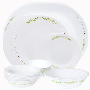 Corelle 21 Pc Dinner Set HERB Country White