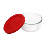 Pyrex-2Cup/473ml Round with plastic Red lid