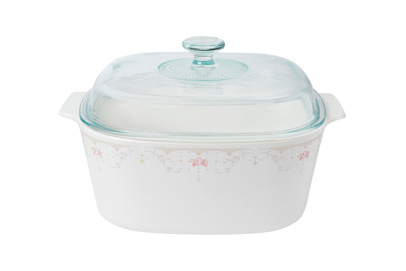 Corningware Covered Casserole Blooming Pink - 5 liters with Lid