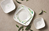 Corelle Asia Square Round Collection Dancing Leaves Square Round Bread & Butter Plate