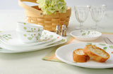 Corelle Asia Square Round Collection Green Breeze Square Round Dinner Plate