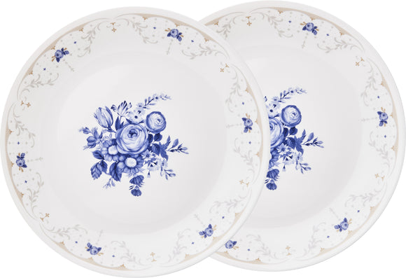 Corelle Asia Collection Gold Series Blooming Blue 26 cm Dinner Plate Pack of 2